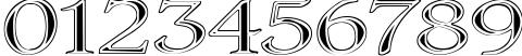 Пример написания цифр шрифтом Coltaine No 1