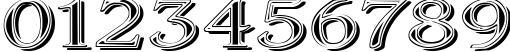 Пример написания цифр шрифтом Coltaine No 2