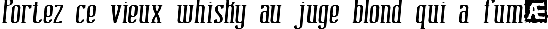 Пример написания шрифтом Combustion I BRK текста на французском