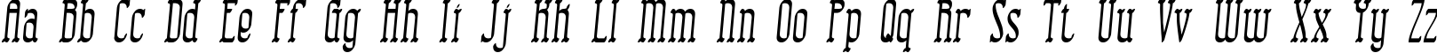 Пример написания английского алфавита шрифтом Combustion II BRK