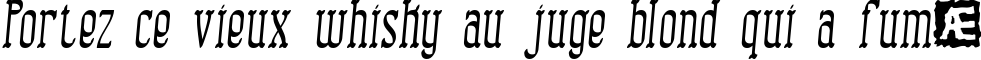 Пример написания шрифтом Combustion II BRK текста на французском