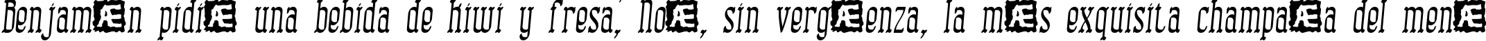 Пример написания шрифтом Combustion II BRK текста на испанском