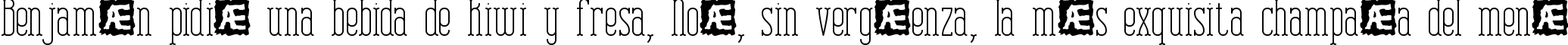 Пример написания шрифтом Combustion Plain BRK текста на испанском