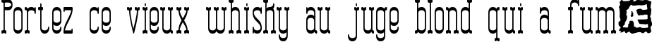 Пример написания шрифтом Combustion Tall BRK текста на французском