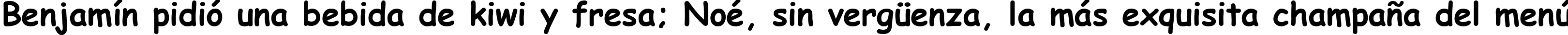 Пример написания шрифтом Comic Sans MS Bold текста на испанском