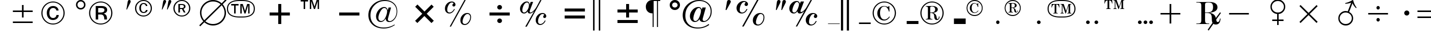 Пример написания английского алфавита шрифтом Commercial Pi BT