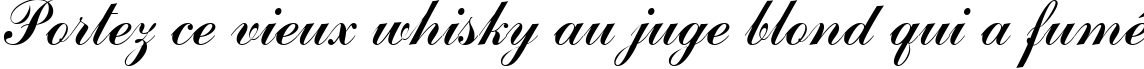Пример написания шрифтом CommScriptTT текста на французском