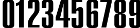 Пример написания цифр шрифтом Compact_115