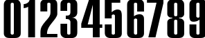 Пример написания цифр шрифтом Compact_125
