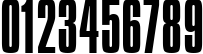 Пример написания цифр шрифтом Compacta Light BT