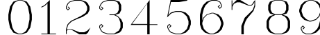 Пример написания цифр шрифтом Complex