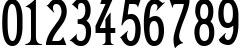 Пример написания цифр шрифтом Conkordia