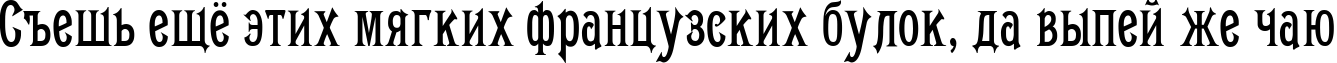 Пример написания шрифтом Conkordia текста на русском