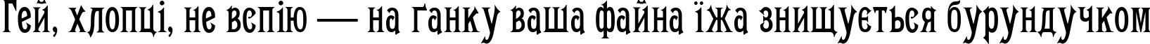 Пример написания шрифтом Conkordia текста на украинском