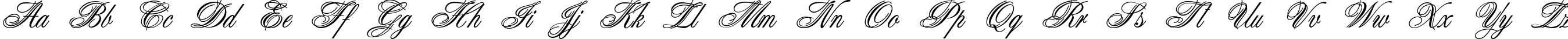 Пример написания английского алфавита шрифтом Connetable
