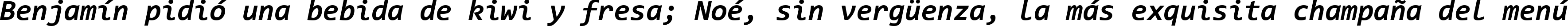 Пример написания шрифтом Consolas Bold Italic текста на испанском