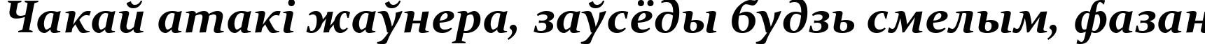 Пример написания шрифтом Constantia Bold Italic текста на белорусском