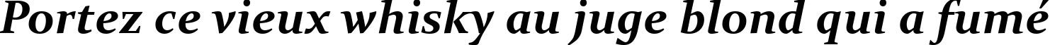 Пример написания шрифтом Constantia Bold Italic текста на французском