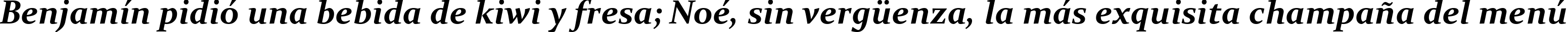 Пример написания шрифтом Constantia Bold Italic текста на испанском