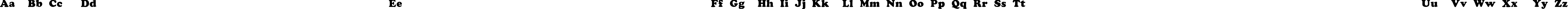 Пример написания английского алфавита шрифтом Cooper-Heavy