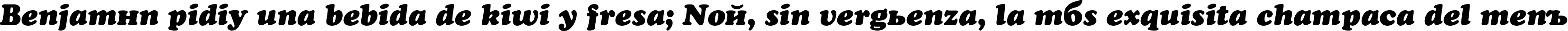 Пример написания шрифтом Cooper Italic Italic текста на испанском