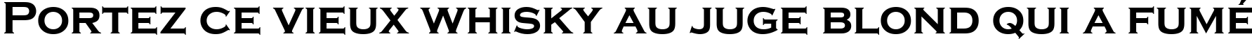 Пример написания шрифтом Copperplate Gothic Bold текста на французском