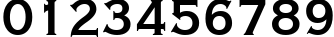 Пример написания цифр шрифтом Copperplate Gothic Bold Condensed BT