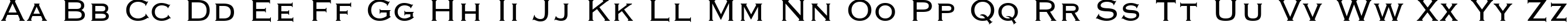 Пример написания английского алфавита шрифтом Copperplate Gothic BT