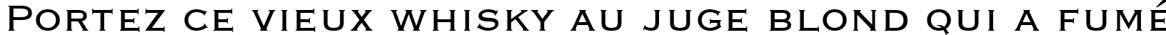Пример написания шрифтом Copperplate Gothic BT текста на французском