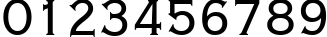 Пример написания цифр шрифтом Copperplate Gothic Condensed BT
