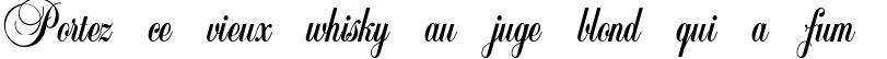 Пример написания шрифтом Copyist Thin текста на французском