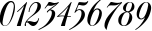 Пример написания цифр шрифтом Copyist Thin