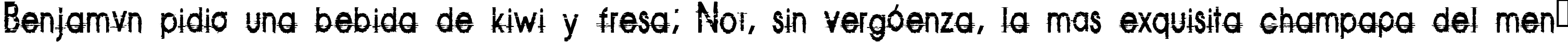 Пример написания шрифтом Corazon текста на испанском