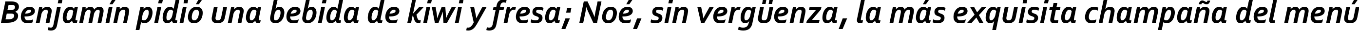 Пример написания шрифтом Corbel Bold Italic текста на испанском