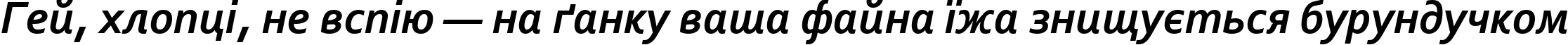 Пример написания шрифтом Corbel Bold Italic текста на украинском