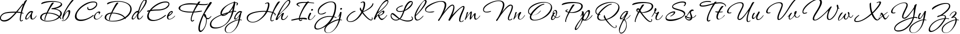 Пример написания английского алфавита шрифтом Corinthia