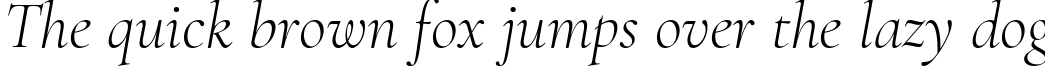 Пример написания шрифтом Light Italic текста на английском