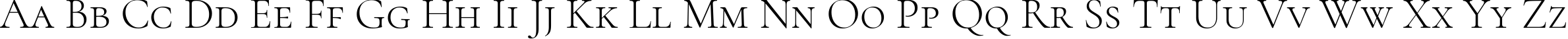Пример написания английского алфавита шрифтом Cormorant SC Light