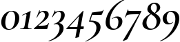 Пример написания цифр шрифтом Cormorant SemiBold Italic