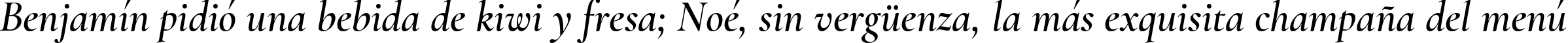 Пример написания шрифтом Cormorant SemiBold Italic текста на испанском