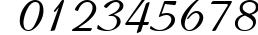 Пример написания цифр шрифтом Coronet