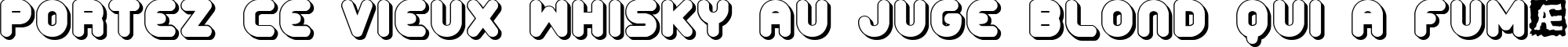 Пример написания шрифтом Corpulent Caps Shadow BRK текста на французском