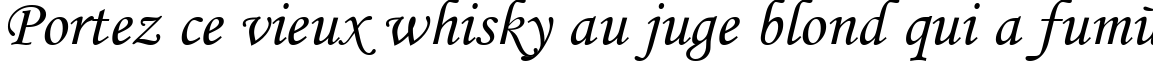 Пример написания шрифтом Corsiva Cyr текста на французском