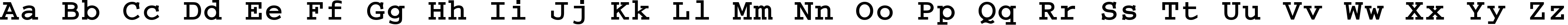 Пример написания английского алфавита шрифтом Cougel Bold:001.001