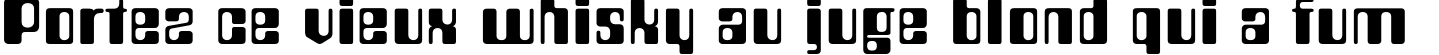 Пример написания шрифтом Countdown текста на французском