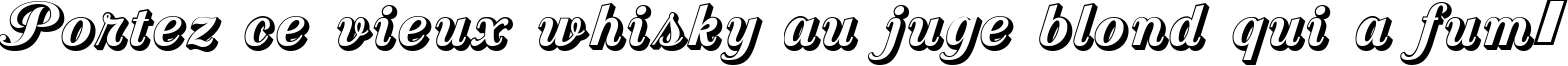 Пример написания шрифтом Country Western Script Open текста на французском
