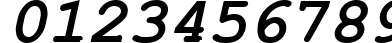 Пример написания цифр шрифтом Courier New Bold Italic