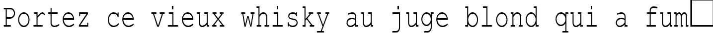 Пример написания шрифтом Courier New Cyr_75n текста на французском
