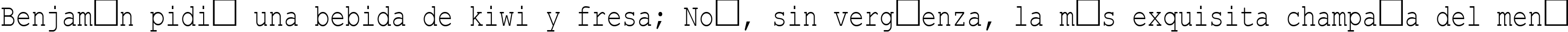 Пример написания шрифтом Courier New Cyr_80n текста на испанском