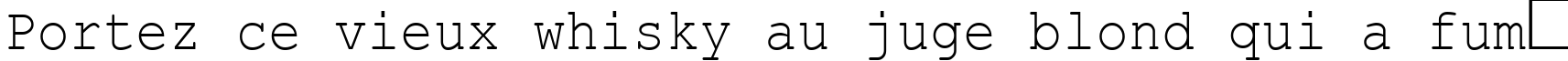 Пример написания шрифтом Courier New Cyr_90n текста на французском